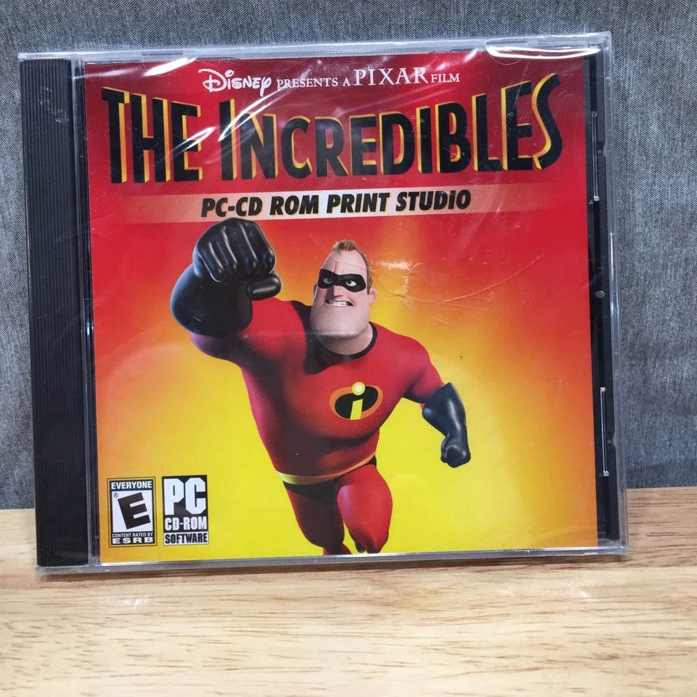 Disney Pixar The Incredibles PC CD-ROM Print Studio Software New Sealed K3586